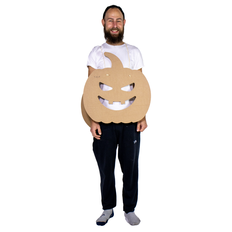 Kartonnen Pompoen verkleedkleding