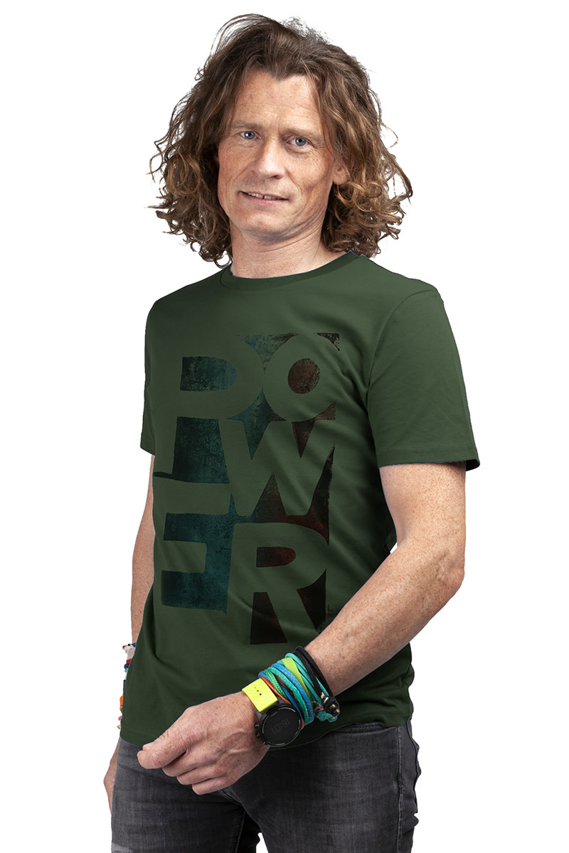 POWER T-shirt - Dyed - Stone Wash Green